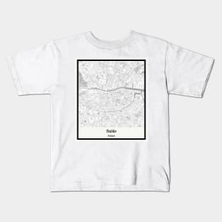 Map of Dublin - Ireland Kids T-Shirt